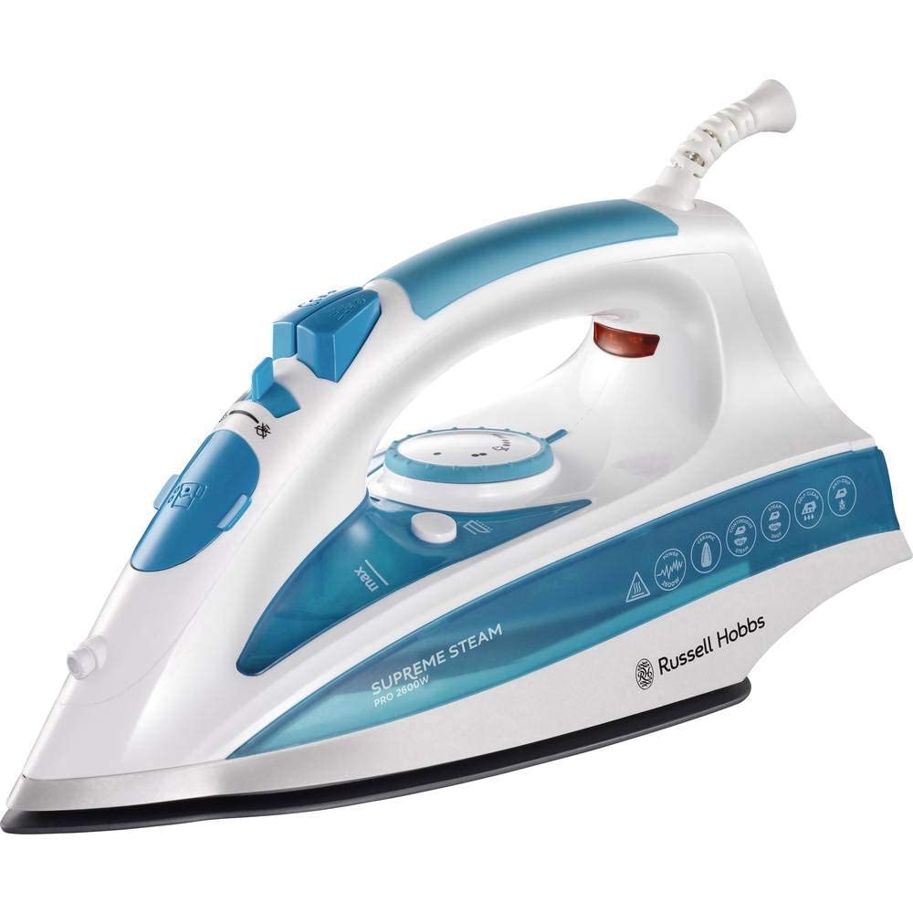 Russell Hobbs Plancha de Vapor Steam Glide Pro, 2600 W, 20562-56 | Para un Planchado Rápido, Golpe Vapor 210 g, Vapor Continuo 70 g, Suela Cerámica, Antical y Antigoteo