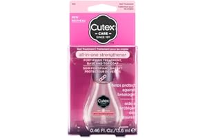 Revlon Cutex All-In-One Nail Strengthener Treatment, Base & Top Coat (13.6ml) for Weak & Damaged Nails, Chip Resistant, Dermatologist Tested