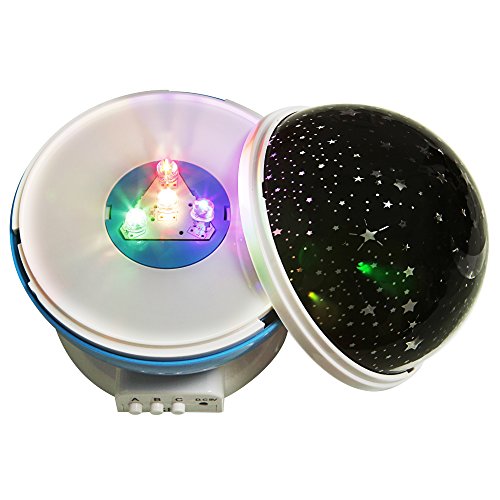 XFH LED Sternenhimmel Projektor Nachtlichter Beleuchtunglampe Stern Lichterprojektor 360 Grad Drehen für Kinder Baby Zimmer Schlafzimmer Kinder Geschenk - 4