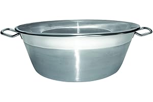 Baumalu, Bassine à Confiture 38 cm en Acier Inoxydable Argenté, Capacité 9L, Poignées Métal, Compatible Tous Feux y compris Induction, Idéale pour Confitures et Cuisines Maison