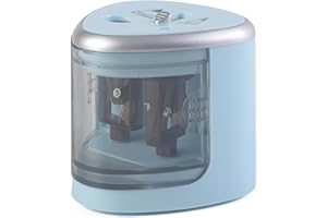 PALMCEE Doppelloch Elektrischer Anspitzer, Anspitzer Elektrisch für Kinder Dicke Und Dünne Stifte, Automatischer Bleistiftspitzer mit Behälter Für Alle Bleistifte Buntstifte Künstler Erwachsene Büro Schule