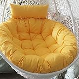 TOBY Accroché Oeuf Hamac Coussins de Chaise, Multi Couleur Swing Coussin de Siege Nid d'épaisseur Chaise Suspendue Retour avec Oreiller -F 105cm(41inch)
