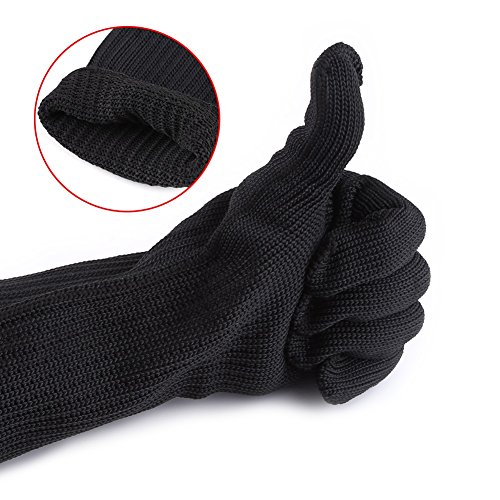 Edelstahl Wire Mesh Handschuhe Mit Langen Manschetten Hand Handgelenk Unterarm Protector Cut Resistant Ärmel Sicherheit Arbeitshandschuhe - 5