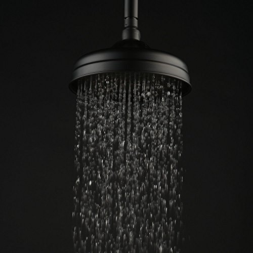 Hiendure®Durchmesser 8 Zoll Runde Luxus Regendusche Einbauduschköpfe Messing Duschkopf aus Messing Spiegeleffekt Öl-rieb Bronze