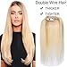 Price comparison product image 16 inch Hair Extensions Remy Human Hair One Piece Thick Secret Invisible Double Wire No Clip in Hair Extension Real Straight Hairpieces for Women 90g,#613 Bleach Blonde)
