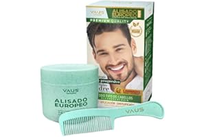 VAUS | Kit Lisciante Capelli per Uomo - Stiratura Professionale con Cannabis Therapy Technology - Con Pettine - Formula Vegana, Senza Keratina, Eco-Friendly, Imballaggio Biodegradabile.