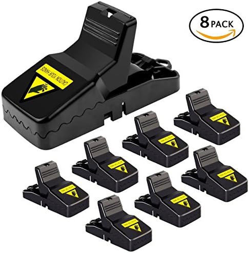 Yardsky Mouse Trap Rat Killer Reusable and Easy To Use Snap Traps Plastic Rat Trap High Sensitive Mouse Catcher Safe Effective Sanitary (8 Pieces)
