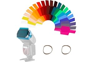 AMASAWA 20 Stück Transparent Farbkorrektur, Kamera Farbkorrektur Filter, Beleuchtung Filter Set, Blitz Beleuchtung Film, für Foto Studio Strobe Blitz, LED Licht Scheinwerfer, Digitalkamera