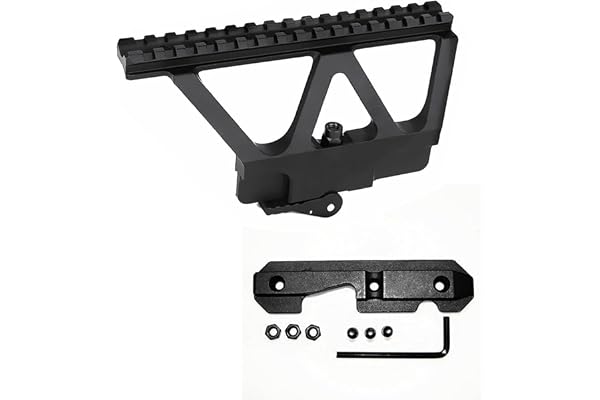 PBTMCD Support De Lunette Latéral Picatinny 20 Mm Weaver for La Chasse, Plaque Latérale Tactique À Queue d'aronde en Acier À Démontage Rapide, Ensemble De Supports Optiques
