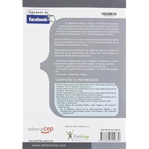Auxiliar Administrativo de la Administración de la Comunidad Autónoma de Cantabria. Temario Materias Comunes Vol. I.: 1 (Cantabria (cep))