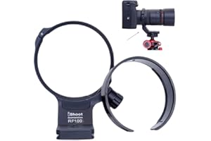 iShoot Kołnierz obiektywu pierścień do montażu na statywie kompatybilny z Canon RF 100 mm f/2,8 l makro IS USM, uchwyt wspornika obiektywu dolny jest Arca-Swiss Fit płyta szybkiego zwalniania do Arca