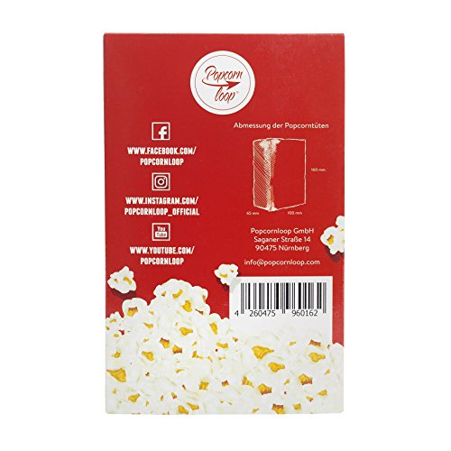 Die Original Popcornloop Popcorntüten 5 x 10er Packungen Insgesamt 50 Stück Material Aus Papier Heimkino Erlebnis - 5