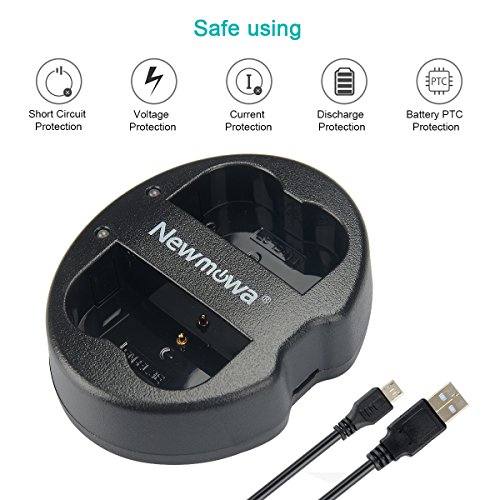Newmowa Double USB Chargeur pour Nikon EN-EL3 EN-EL3E Nikon D50 D70 D70s D80 D90 D100 D200 D300 D300S D700