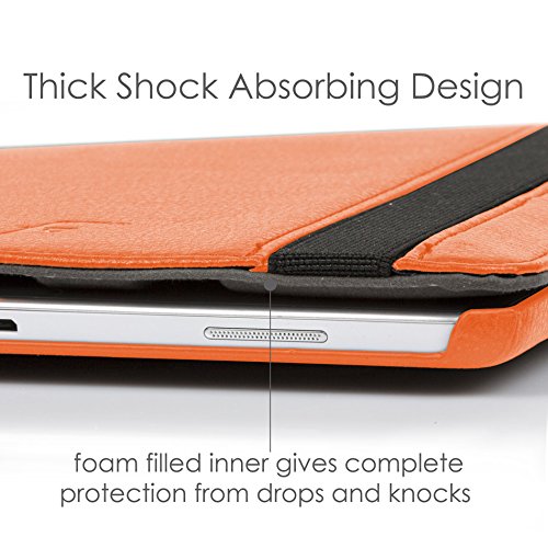 Forefront Cases® Neue Leder Drehbar Hülle Tasche Case Cover für Samsung Galaxy Tab E 9.6 T560 (Juli 2015) – PU Ledertasche lederhülle 360° Drehbarer Stand mit Rundum-Geräteschutz + Eingabestift Displayschutz - 8