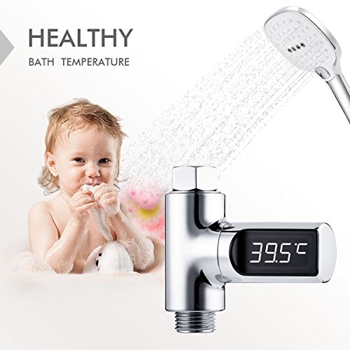 Preisvergleich Produktbild Baban Badethermometer,Wasser temperaturregler, 360 ° drehbarer, wasserdichter digitaler LED Bildschirm Celsius
