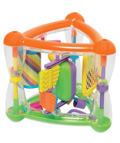 Funky Multi Activity Triangle Toy With Rattles, Spinners & Mirror - Suitable From 9 Months +