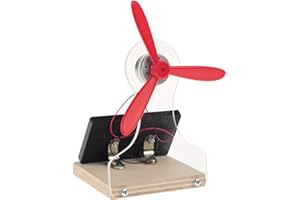 matches21 HOME & HOBBY Solar Table Fan DIY Wooden Craft Set for Children from 12 Years Including Solar Cell
