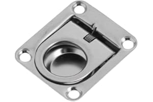 MEALOODIOUSMUSEA Marine Boat Deck Hatch Flush Ring Pull - Stainless Steel 43x 36mm, Style 2
