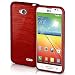 Produktbild MoEx LG L70 Hülle Silikon Dunkel-Rot [OneFlow Brushed Back-Cover] TPU Schutzhülle Ultra-Slim Handyhülle für LG L70/L65 Case Dünn Silikonhülle Rückseite Tasche