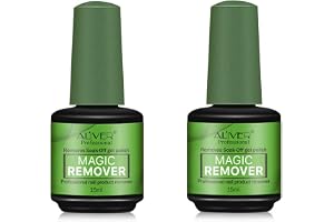 ALIVER 2Pcs Magic Nail Polish Remover, Easily & Quickly Removes Soak-Off Gel Polish, Don't Hurt Nails, Professional Non-Irritating Nail Polish Remover-15ml