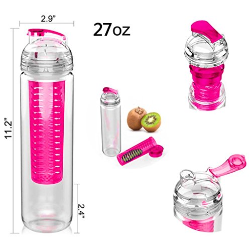Trinkflasche für Fruchtschorlen, 800 ml, Tritan, BPA-frei - 4