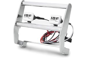 ZUOLAN XUNJIAJIE Parachoques delantero de acero con luces LED para Traxxas TRX4 Bronco 1/10th Crawler Auto