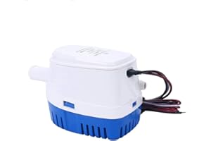 24V 1100GPH Pompe de Cale Automatique,MoreChioce Pompe à Eau de Cale de Bateau Submersible Automatique Pompes de Cale Marines électriques pour Marine Boats Yacht Caravan Camping
