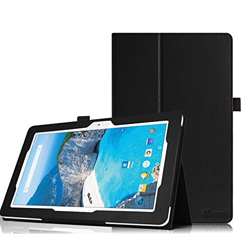 Fintie Odys Ieos Quad 10 Pro X610120 Hülle Case - Slim Fit Folio Premium Kunstleder Schutzhülle Tasche Etui Smart Cover mit Ständerfunktion für Odys Ieos Quad 10 Pro 25,7 cm (10,1 Zoll) Tablet-PC, Schwarz