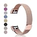 Produktbild Mornex Kompatibel Fitbit Charge 2 Armband, Milanese Edelstahl Ersatz Klassisch Smart Watch Armbänder, stylishe Zubehörkollektion,Rose Gold