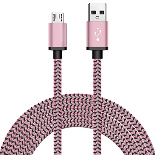Micro USB Kabel Nylon, BeneStellar (3 Pack 1,8m) High Speed USB 2.0 A Male auf Micro B Synchronisations und Ladekabel für Android, Samsung, Huawei, HTC, Sony, Nexus, Xiaomi und mehr (Rosa 1,8m) - 3