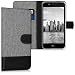 Produktbild kwmobile Wiko Upulse Lite Hülle - Kunstleder Wallet Case für Wiko Upulse Lite mit Kartenfächern und Stand