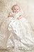 dressvip Ivory Lace Round Neck Short Sleeve Christening Gown with Ribbon (9-12months)
