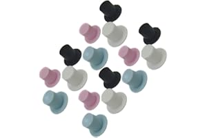 TODDMOMY 100 Stück Mini Zylinder Plastik Hüte Dekorative Weihnachtspuppe Spielzeug Hut Weihnachtskuchen Handwerk Dekoration Kleiner Clown Hut für Multi DIY Projekte Verschiedene