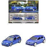 1:64 Hot Wheels Premium Car Culture 2'li Paket 2004 VOLKSWAGEN GOLF R32 - VOLKSWAGEN GOLF MK7 HBL96 - JHW49