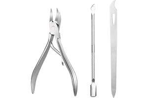 Burmirox Tronchesino Unghie Piedi Professionale, Tronchesi per Cuticole，Tronchese Unghie Acciaio Inox in Acciaio Inox,per Unghie Spesse, con Funghi, Incarnite
