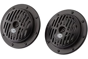 ‎HELLA HELLA Horn - HEAVY DUTY HORN DL50 SET - 12V - 114dB(A) - Frequenzbereich: 310/380Hz - Tiefton/Hochton - elektrisch - Gehäusefarbe: schwarz - Flachsteckanschluss - Menge: 2 - 3CB 004 811-042