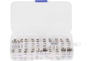 YWBL-WH 50 sztuk 5x20mm szybka szklana rurka bezpiecznik różne zestawy Amp 0.25A, 0.3A, 0.5A, 0.75A, 1A, 2.5A, 3A, 4A, 6A, 6.3A