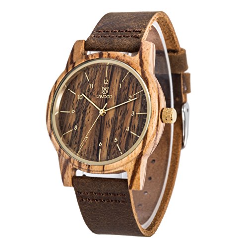 uwood Zebra Holz Armbanduhr Echter Lederband Vintage Retro Holz Armbanduhr Leder Band uwood Zebra Holz Armbanduhr Echter Lederband Vintage Retro Holz Armbanduhr Leder Band