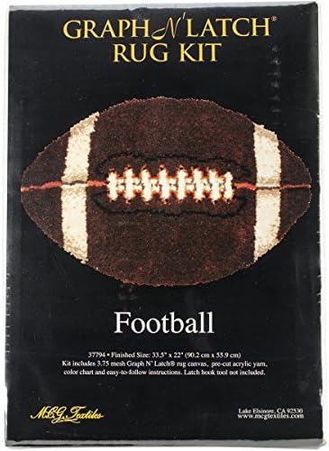 M C G Textiles 33.5 x 22-inch Foot Ball Shaped Latch Hook Kit