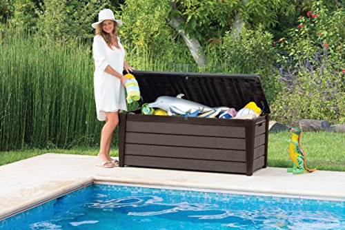 Keter -  Arcón exterior Brushwood WLF, Capacidad 454 litros, Color marrón