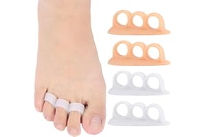 TBUQNZA 4 paires Correcteurs D'orteils, Toe Spacer, Séparateur Orteil, Ecarteur Orteil Silicone Gel, Orteils en Griffe, Orteils Courbés