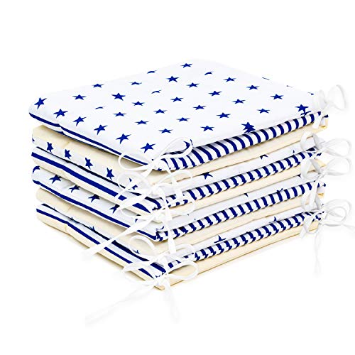 Tour de lit bébé Amilian® - 420 x 30 cm, 360 x 30 cm, 180 x 30 cm - avec emplacements pour oreillers 40 x 40 cm - Mix A3