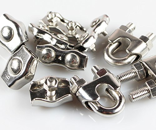 Drahtseilklemme 10 X Bügelklemmen 3 mm EDELSTAHL V4A Klemme Drahtseil Seilklemme - 3