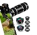 Produktbild HUShjsd Telefonobjektiv-Kit, 9-in-1-Universalobjektiv mit 12-fachem Zoom, Tele 120 ° Weitwinkel, 15-fachem Makro, 180 ° Fisheye Star-Objektiv, Momentobjektiv