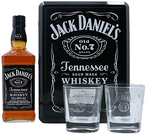 Jack Daniel's Tennessee Whisky, Coffret avec 2 Verres, 70 cl