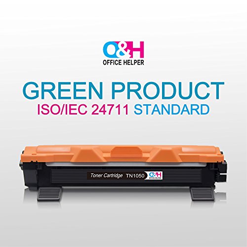 OFFICE HELPER - 1x Negro TN1050 Cartuchos de T  ner  Compatibles con Impresoras Brother DCP-1510 DCP-1612W DCP-1610W DCP-1512 HL-1110 HL-1112 HL-1210W MFC-1910W MFC-1810