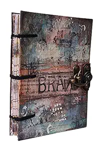 Craft Play Handmade Diary with Lock A5 (7x5inch) Diary Unruled 144 Pages (CP-KR-M010)