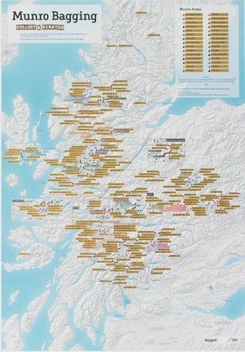 Munro Bagging Collect and Scratch Print - Poster for Walkers Climbers - 59.4 (w) x 84.1 (h) cm Munro Bagging Collect and Scratch Print - Poster for Walkers Climbers - 59.4 (w) x 84.1 (h) cm