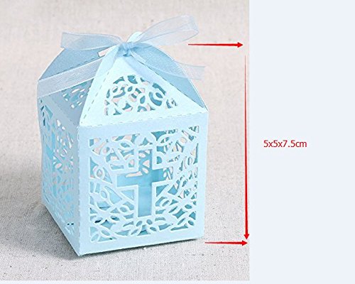 Musuntas 50Tlg.Vogelkäfig-Entwurf Hochzeit Taufe Gastgeschenk Geschenkbox Kartonage Schachtel Tischdeko Bonboniere Box Hochzeit Dekoration Baby Shower Bonboniere Box（style 2) - 2