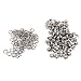 Produktbild 100pcs Weinlese Messingmetallöse Durchführungstülle für Leder Craft 5mm Silber Ton Silber